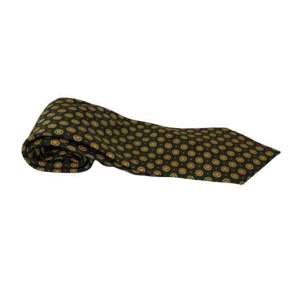 Turnbull And Asser Geometric Circle Polka Dots 100% Silk Men’s Neck Tie - Picture 5 of 9
